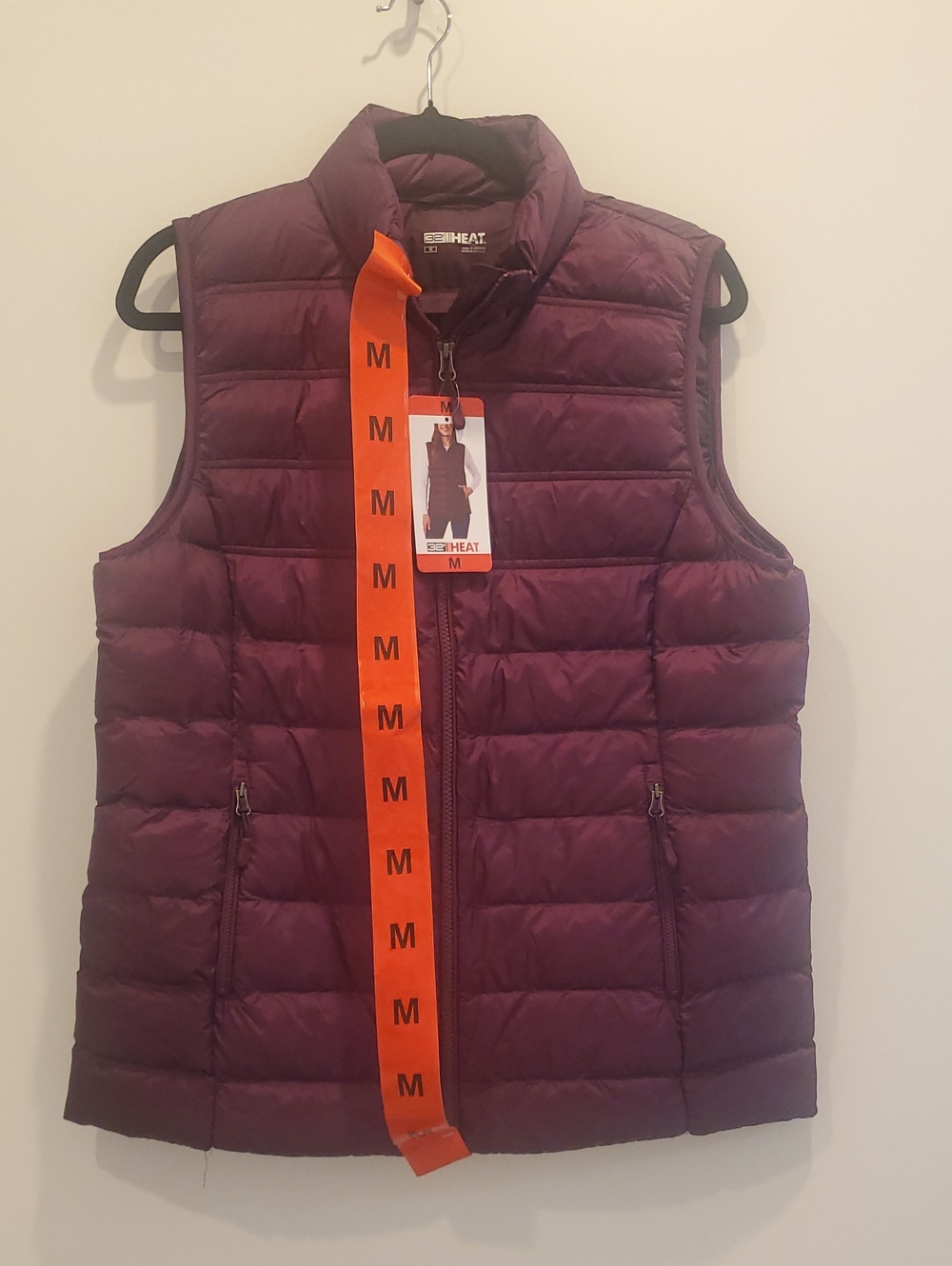 32 Degrees Quilted Puffer Vest in Plum